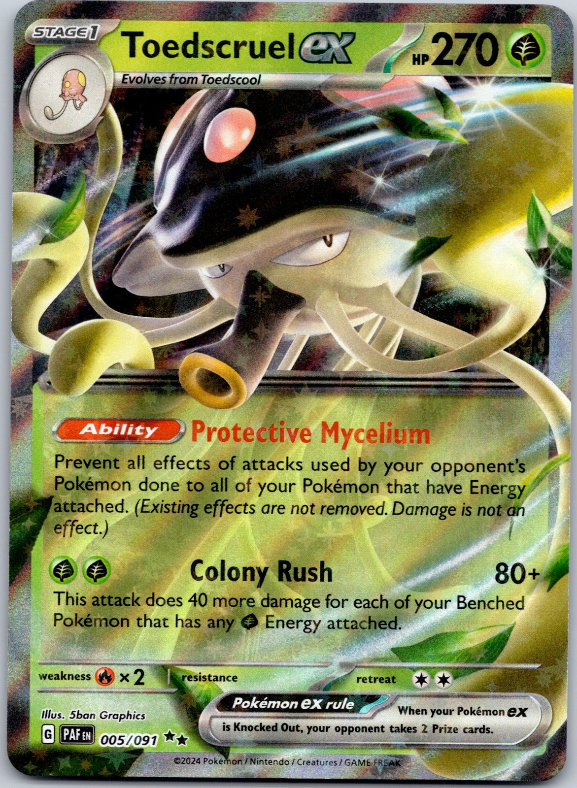 Toedscruel ex 005/091 SV: Paldean Fates (5ban Graphics)