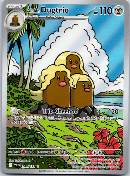 Alolan Dugtrio 208/191 SV08: Surging Sparks (Yukihiro Tada)