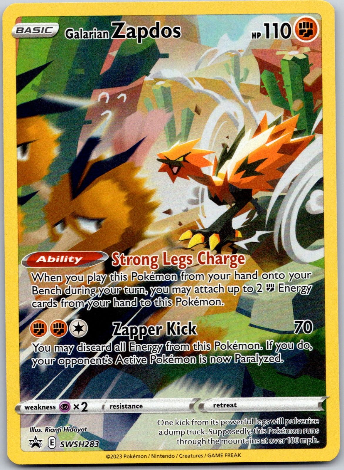 Galarian Zapdos SWSH283 SWSH: Sword & Shield Promo Cards (Rianti Hidayat)