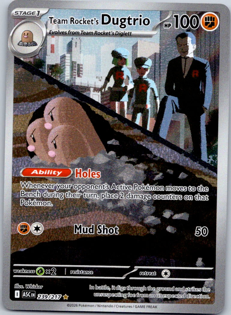 Team Rocket's Dugtrio 239/217 ME: Ascended Heroes (KEIICHIRO ITO)