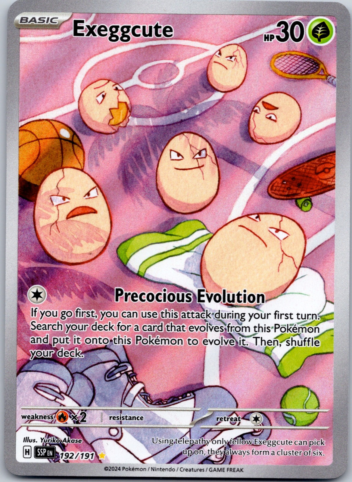 Exeggcute 192/191 SV08: Surging Sparks (Yuriko Akase)