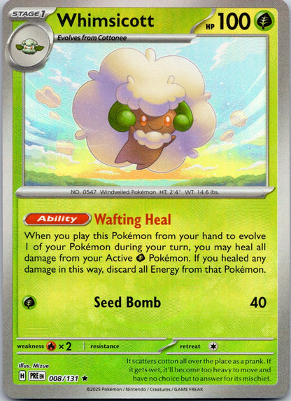 Whimsicott (Master Ball Pattern) 008/131 SV: Prismatic Evolutions (Mizue)