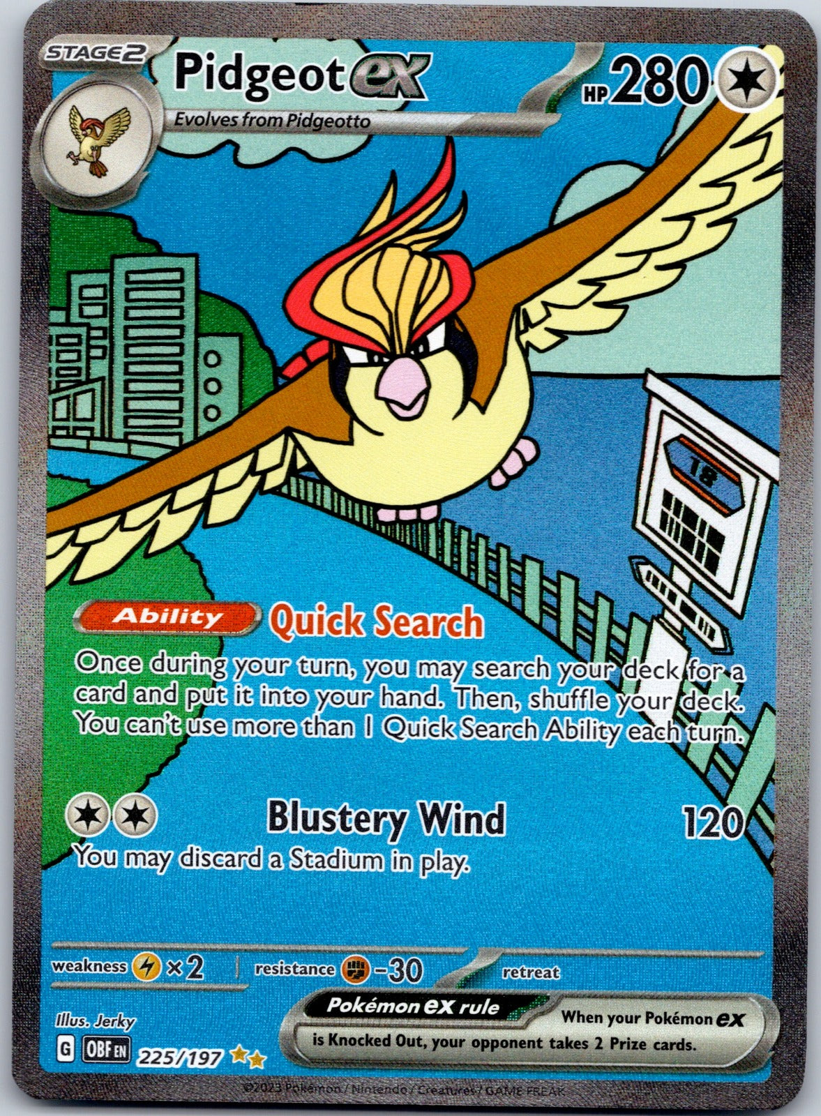 Pidgeot ex - 225/197 SV03: Obsidian Flames (Jerky)