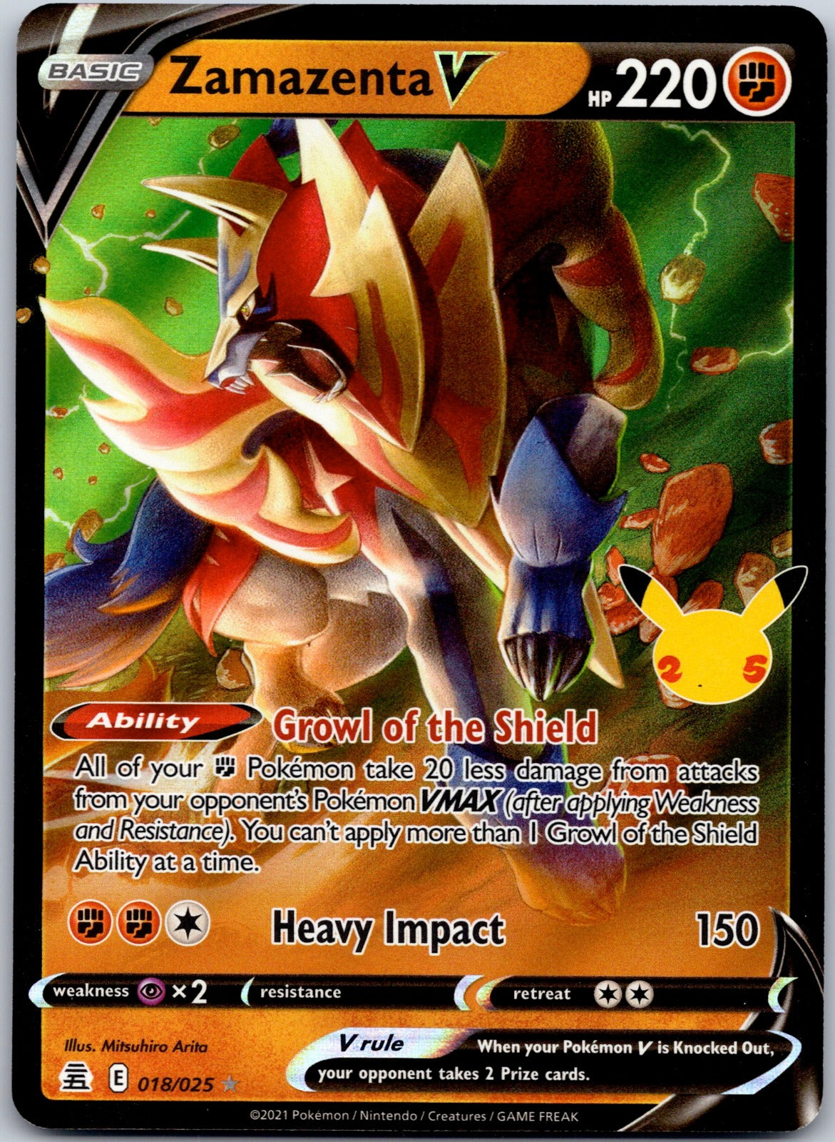 Zamazenta V 018/025 Celebrations (Mitsuhiro Arita)