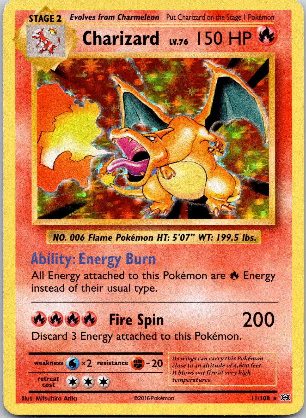 Charizard 11/108 XY - Evolutions (Mitsuhiro Arita)