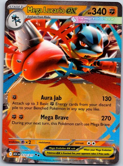 Mega Lucario ex 113/217 ME: Ascended Heroes (5ban Graphics)