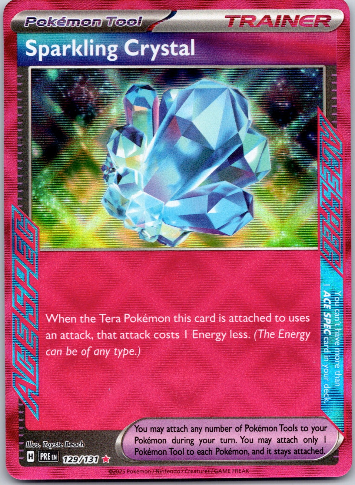 Sparkling Crystal 129/131 SV: Prismatic Evolutions (Toyste Beach)