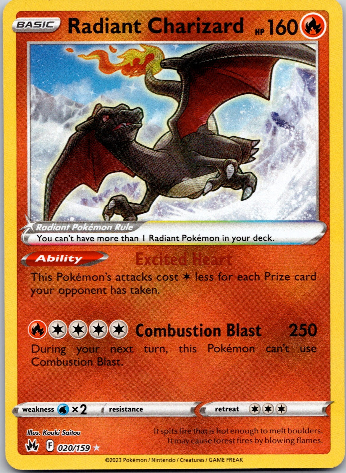Radiant Charizard 020/159 SWSH: Crown Zenith (Kouki Saitou)