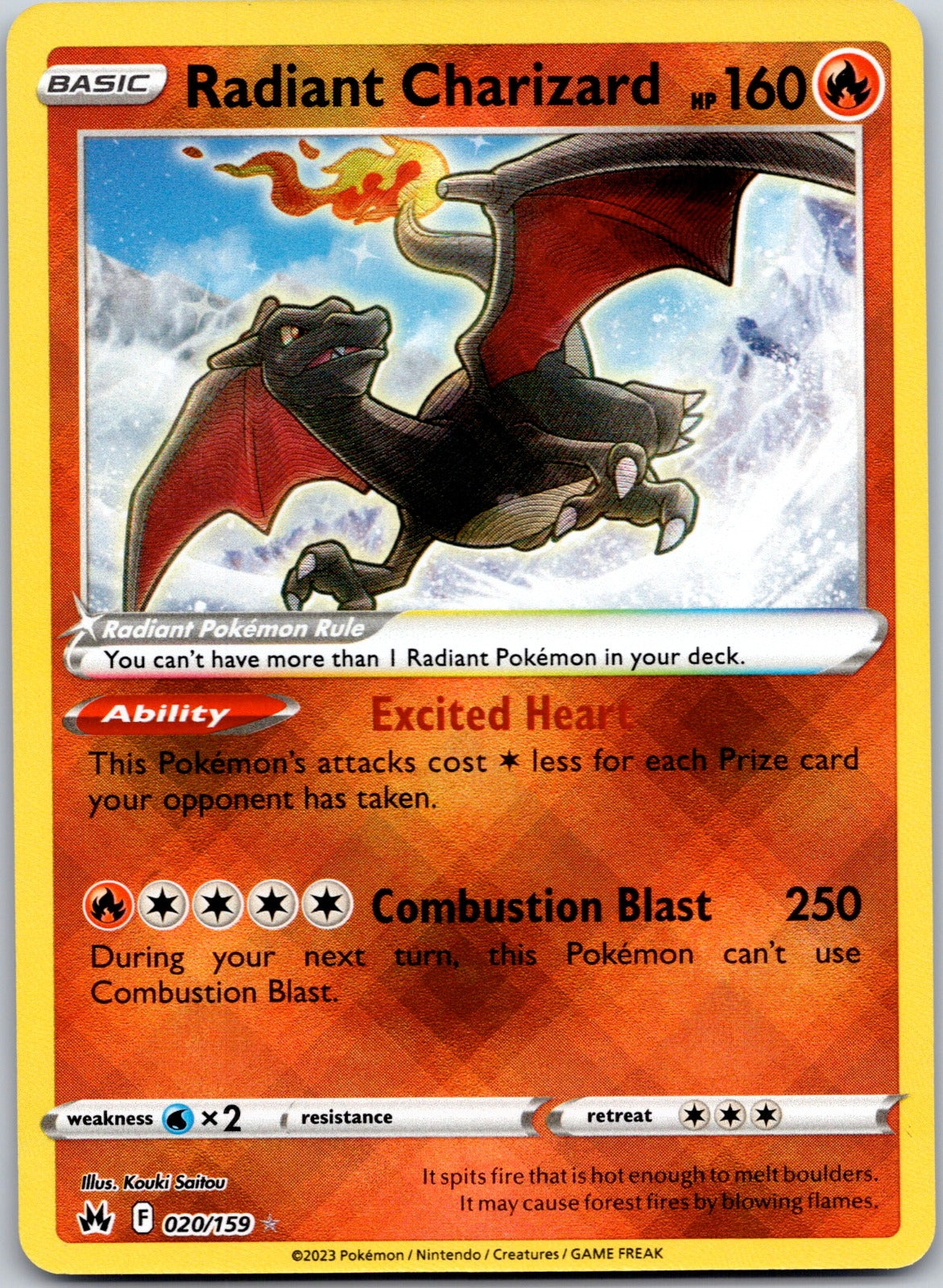 Radiant Charizard 020/159 SWSH: Crown Zenith (Kouki Saitou)