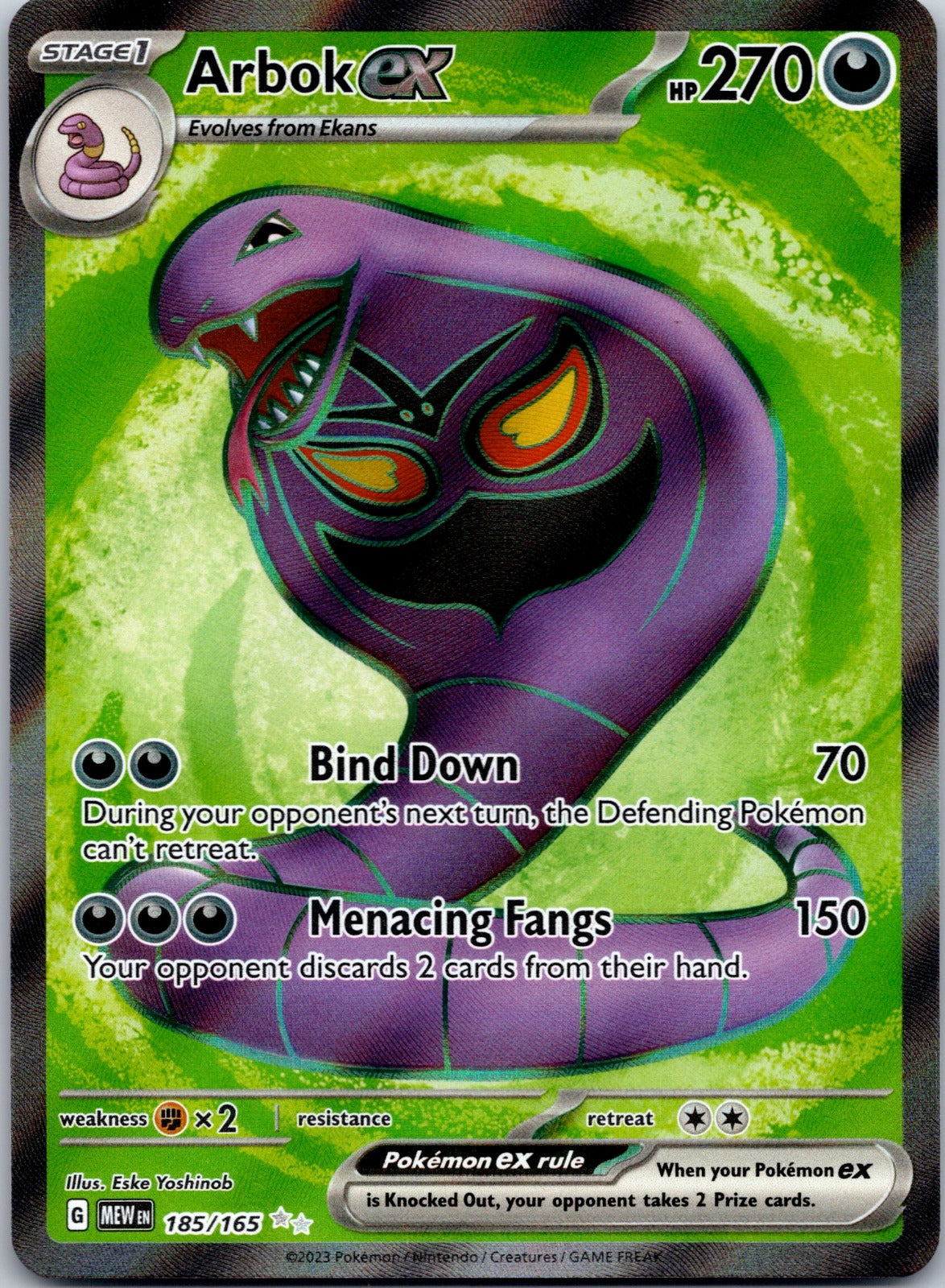 Arbok ex 185/165 SV: Scarlet & Violet 151 (Eske Yoshinob)