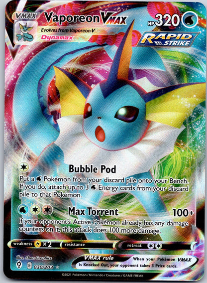 Vaporeon VMAX 030/203 SWSH07: Evolving Skies (5ban Graphics)