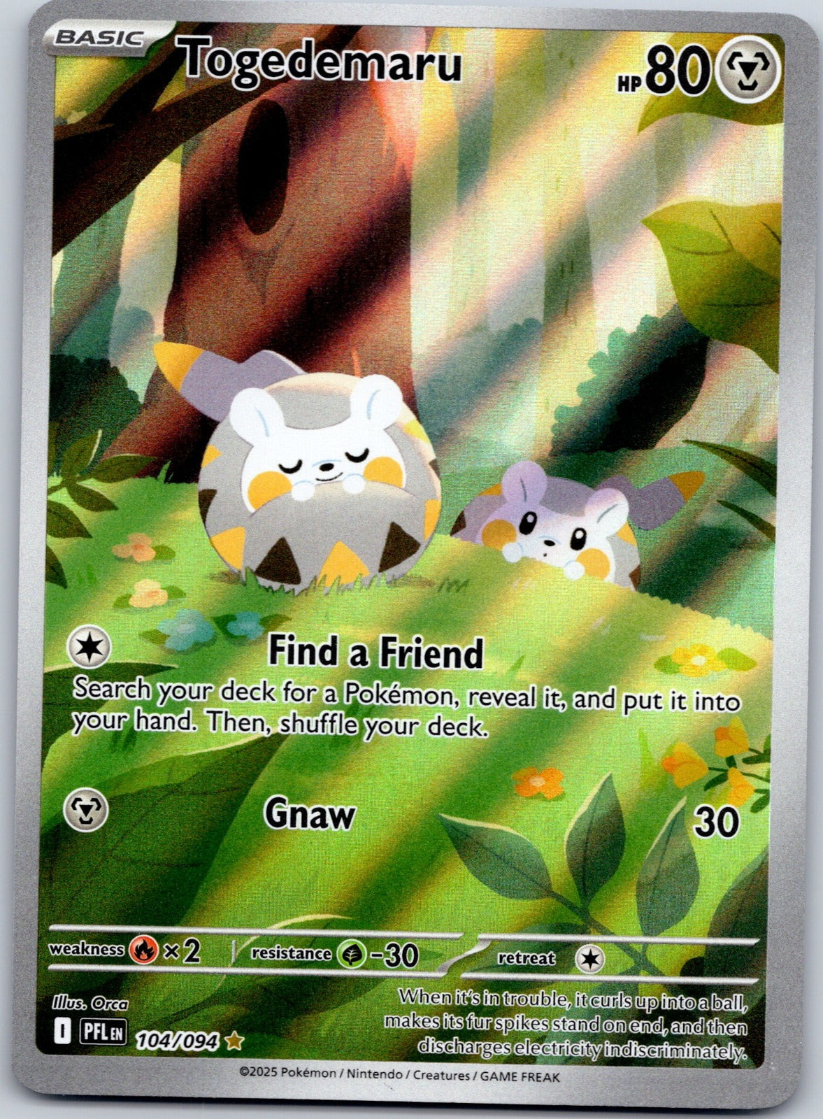 Togedemaru 104/094 ME02: Phantasmal Flames (Bun Toujo)