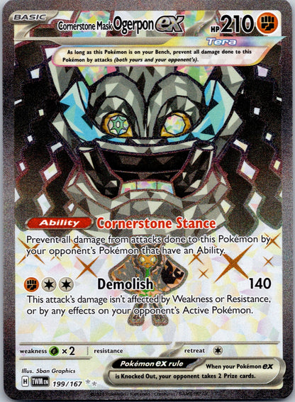 Cornerstone Mask Ogerpon ex 199/167 SV06: Twilight Masquerade (5ban Graphics)