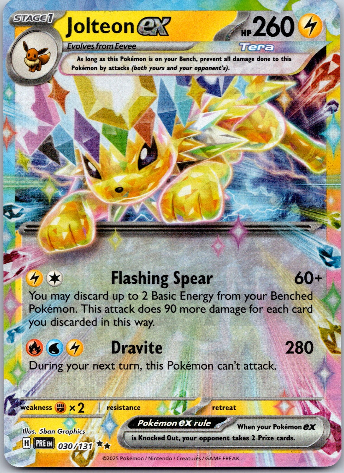 Jolteon ex 030/131 SV: Prismatic Evolutions (5ban Graphics)