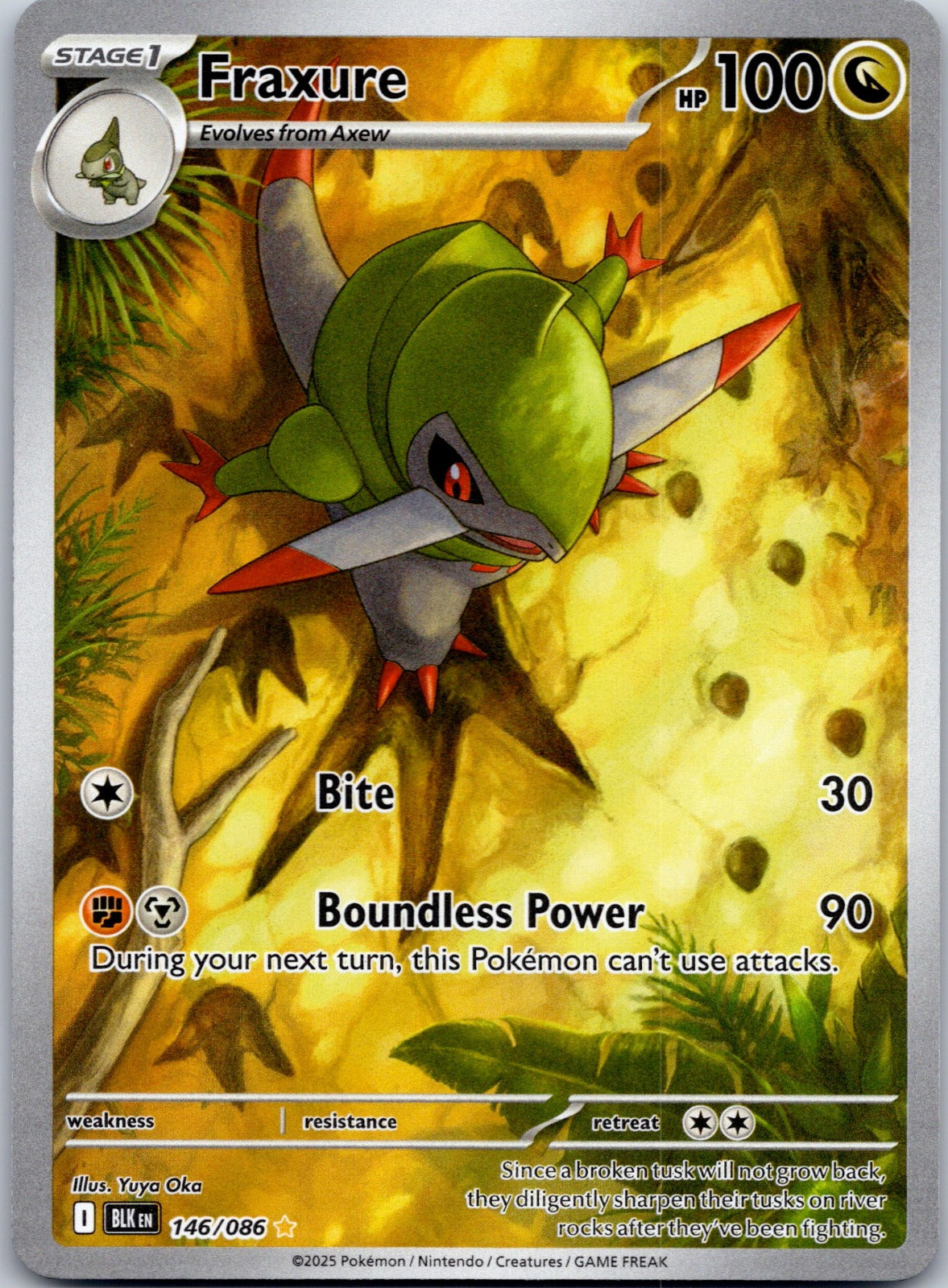 Fraxure 146/086 SV: Black Bolt (Yuya Oka)