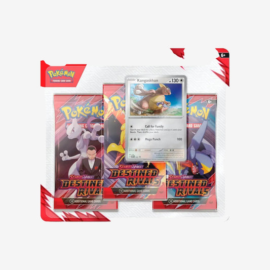 Pokemon TCG: Scarlet & Violet-Destined Rivals 3-Pack Blister Kangaskhan