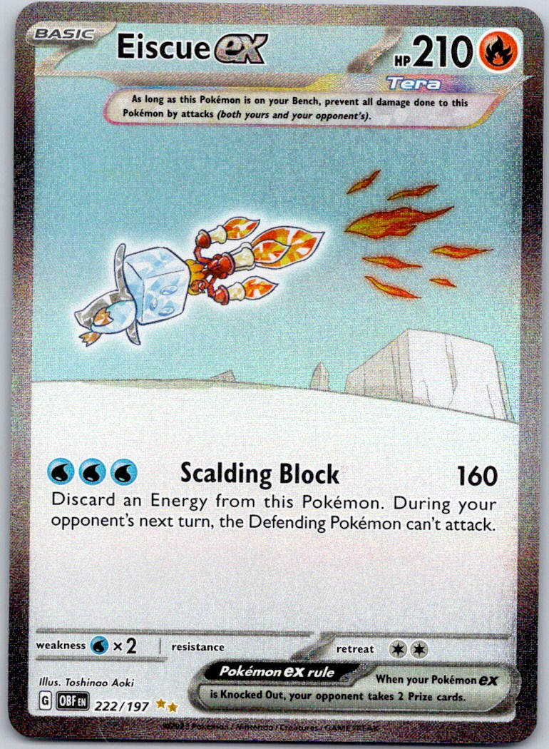 Eiscue ex 222/197 SV03: Obsidian Flames (Toshinao Aoki)