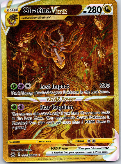 Giratina VSTAR (Secret) GG69/GG70 SWSH: Crown Zenith: Galarian Gallery (AKIRA EGAWA)