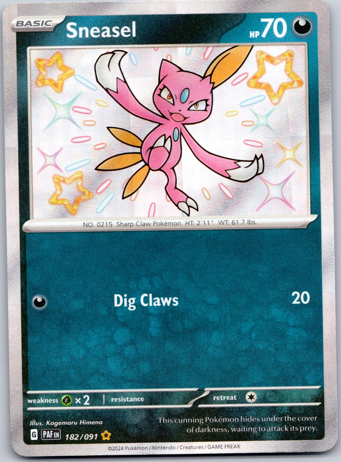Sneasel 182/091 SV: Paldean Fates (Kagemaru Himeno)