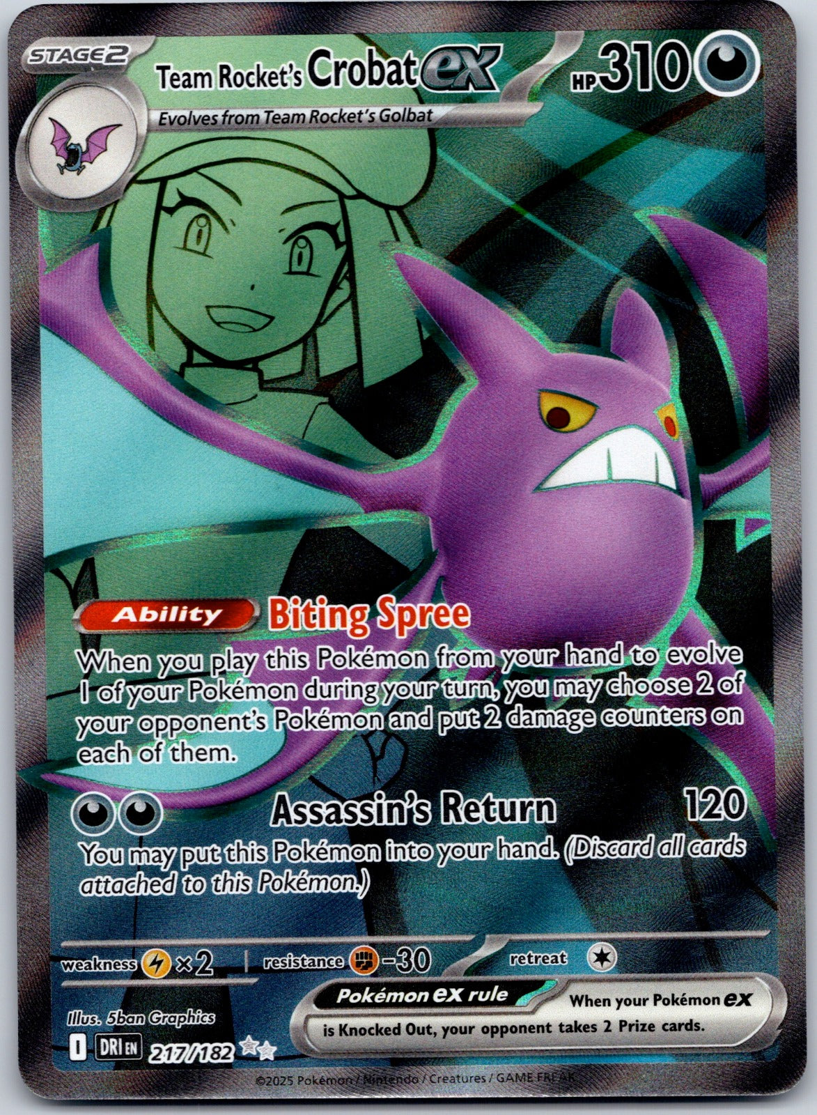 Team Rocket's Crobat ex - 217/182 SV10: Destined Rivals (Teeziro)
