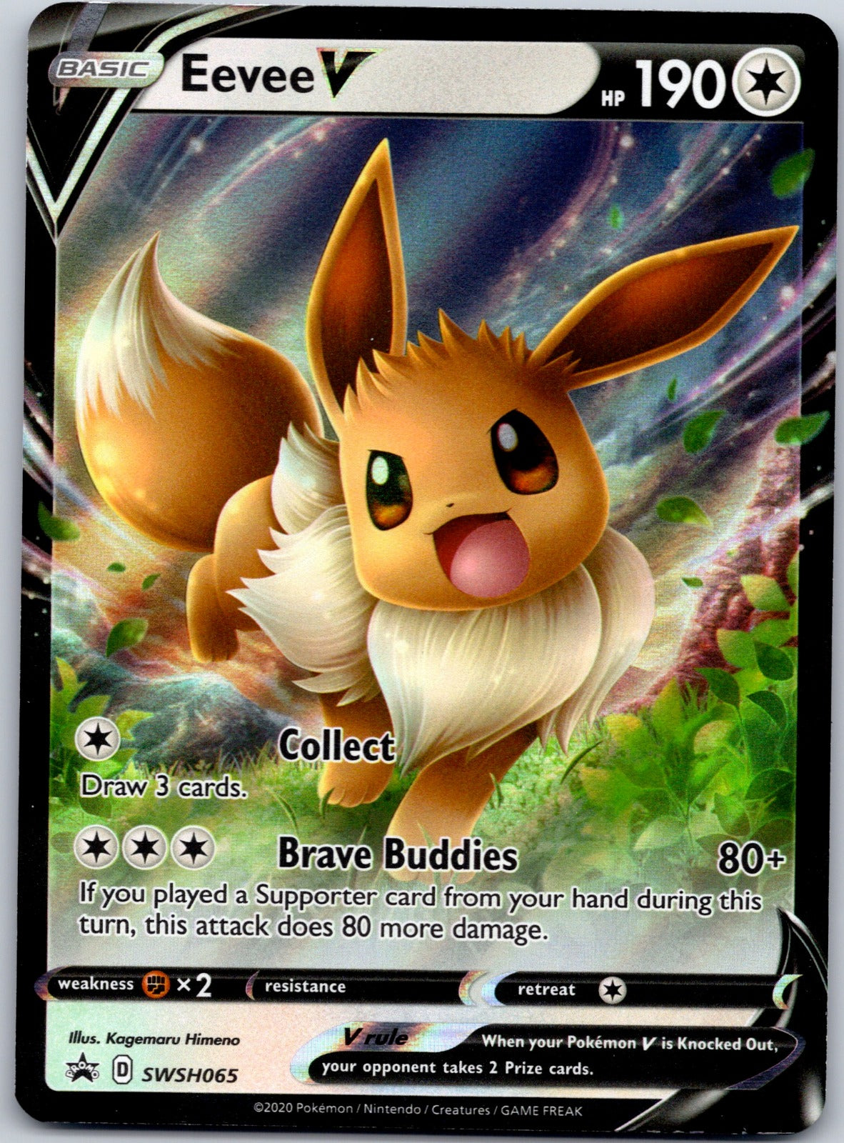 Eevee V - SWSH065 SWSH: Sword & Shield Promo Cards (Kagemaru Himeno)