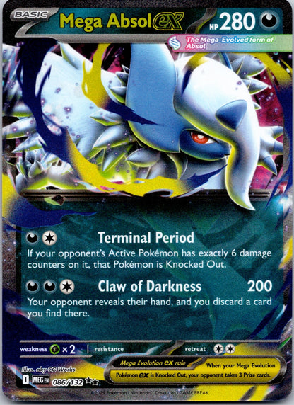 Mega Absol ex 086/132 ME01: Mega Evolution (aky CG Works)