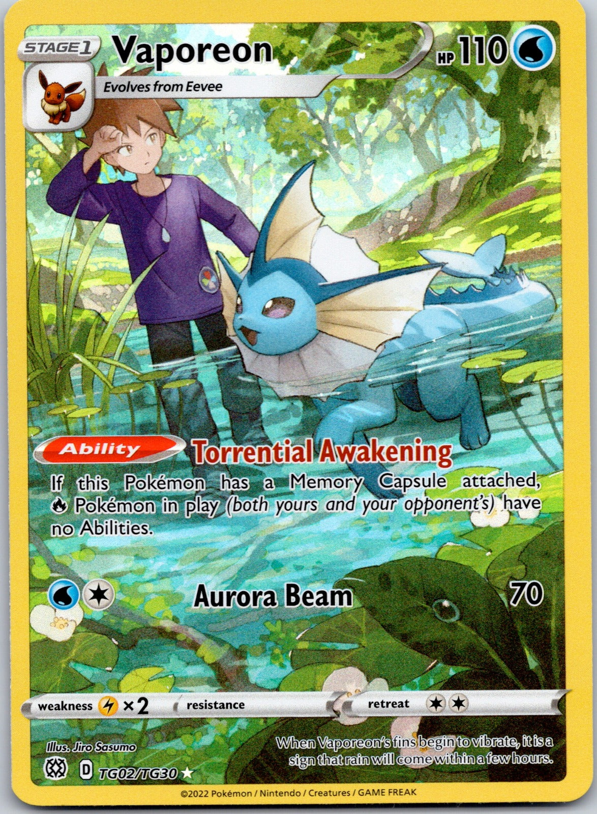 Vaporeon TG02/TG30 SWSH09: Brilliant Stars Trainer Gallery (kodama)