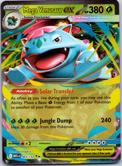 Mega Venusaur ex 003/132 Prize Pack Series Cards (5ban Graphics)