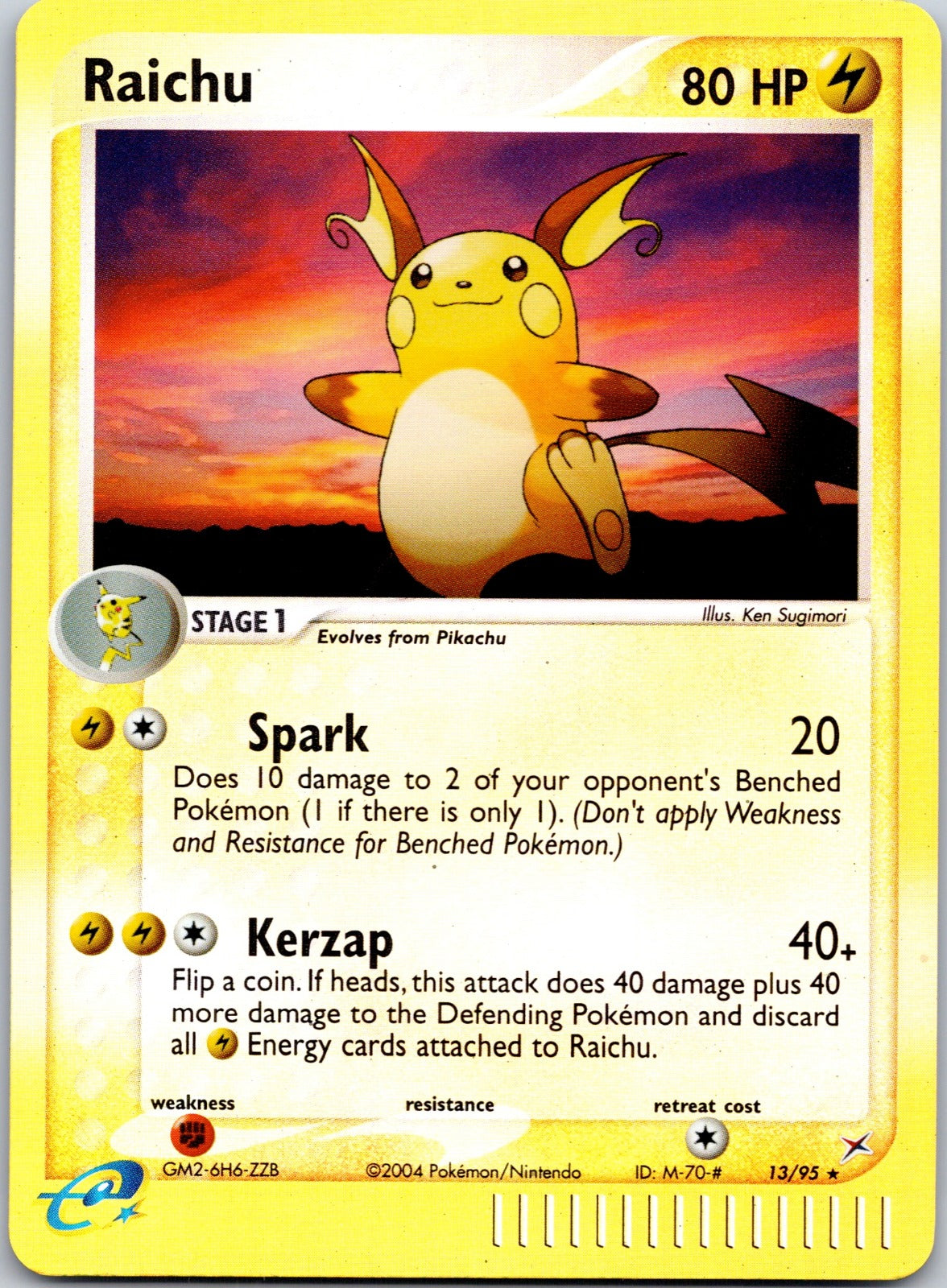 Raichu 13/95 EX Team Magma vs Team Aqua (Ken Sugimori)