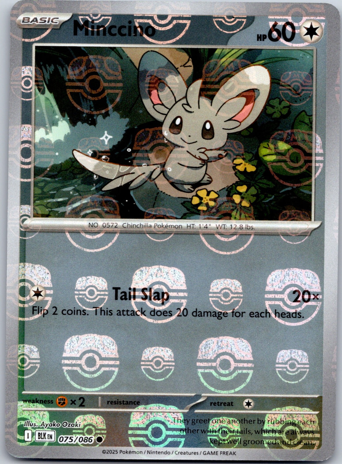 Minccino (Master Ball Pattern) 075/086 SV: Black Bolt (Ayako Ozaki)