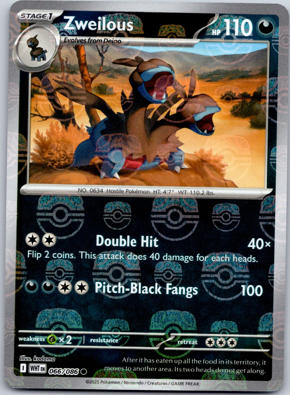 Zweilous (Master Ball Pattern) 066/086 SV: White Flare (kodama)