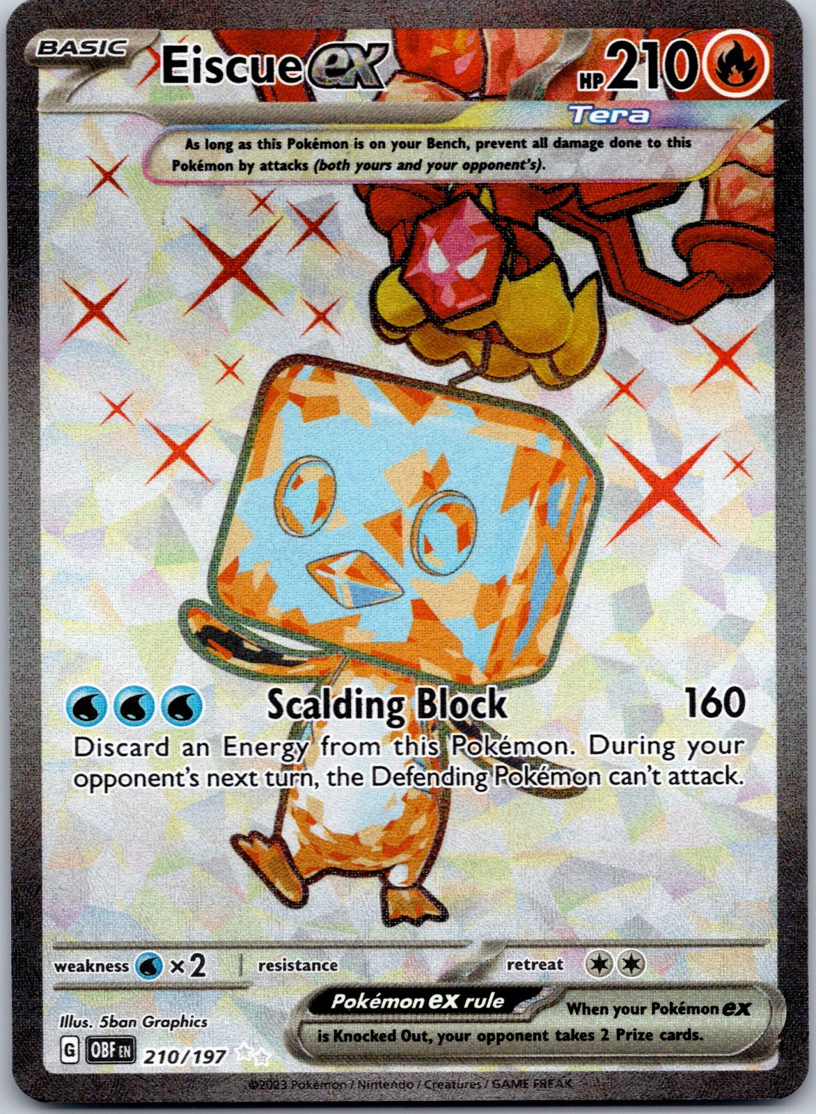 Eiscue ex 210/197 SV03: Obsidian Flames (5ban Graphics)
