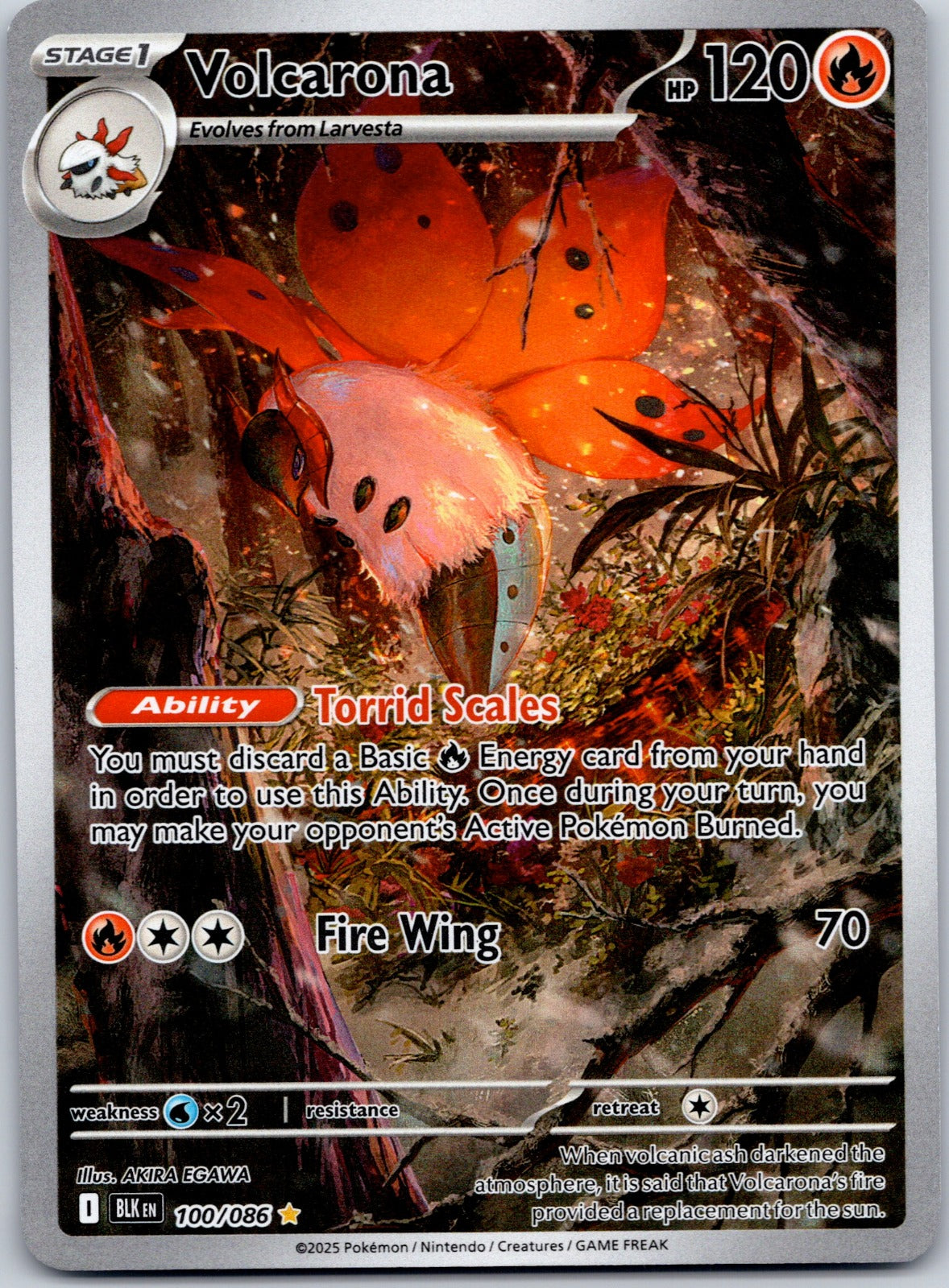 Volcarona 100/086 SV: Black Bolt (AKIRA EGAWA)