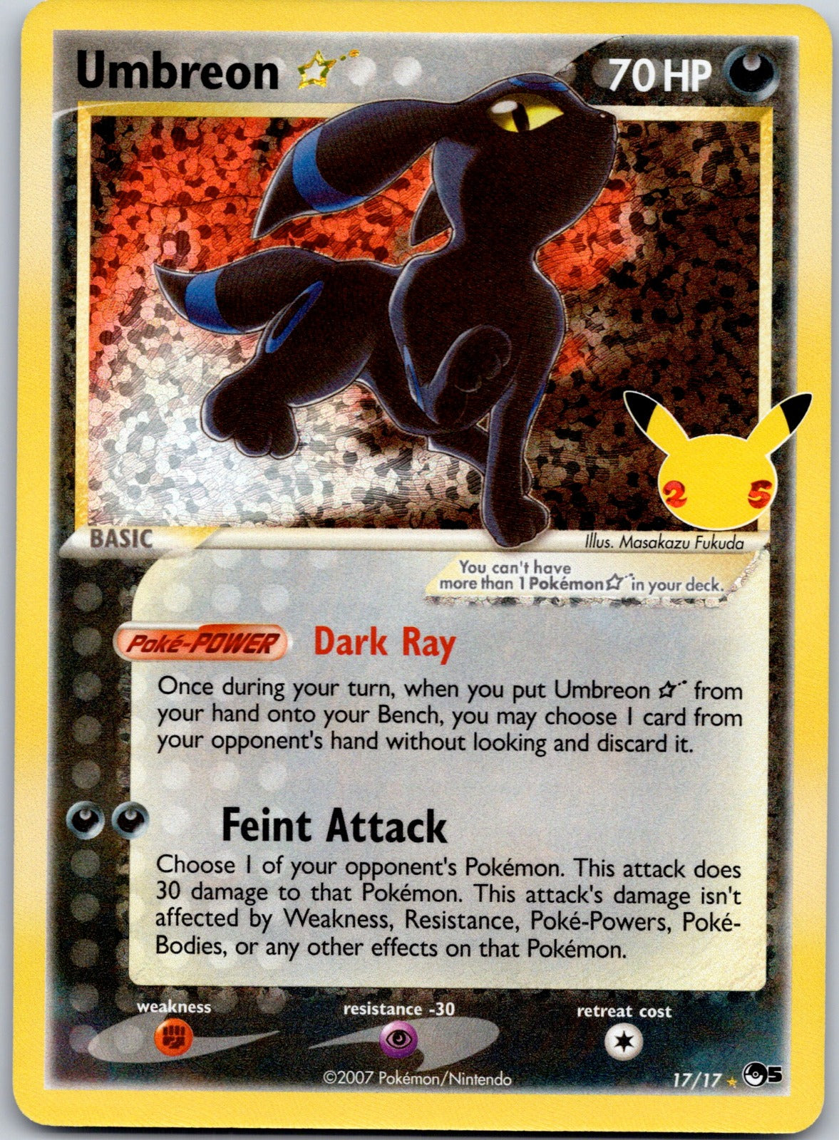 Umbreon Star 17/17 Celebrations: Classic Collection (Iori Suzuki)