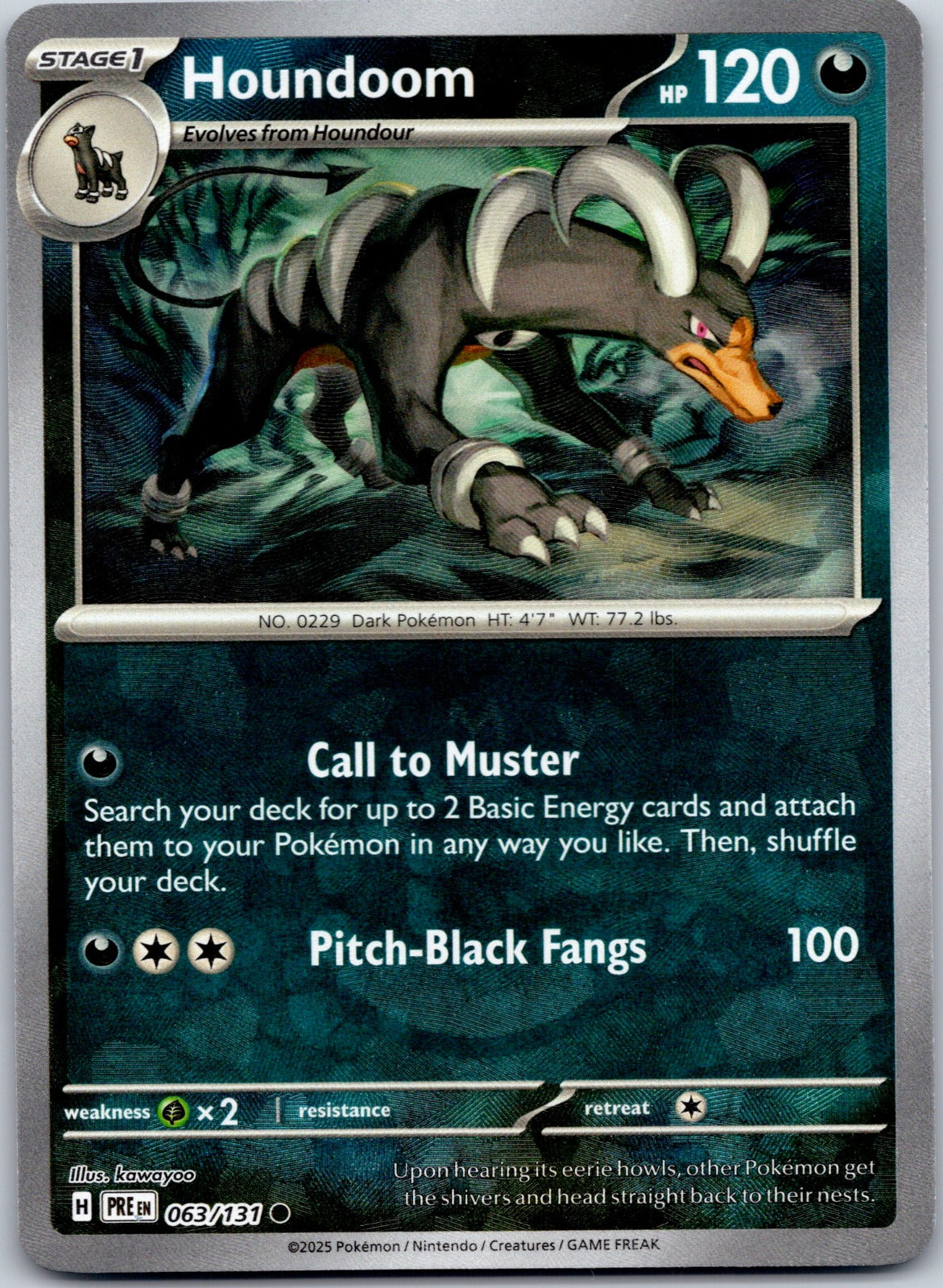 Houndoom (Master Ball Pattern) 063/131 SV: Prismatic Evolutions (kawayoo)