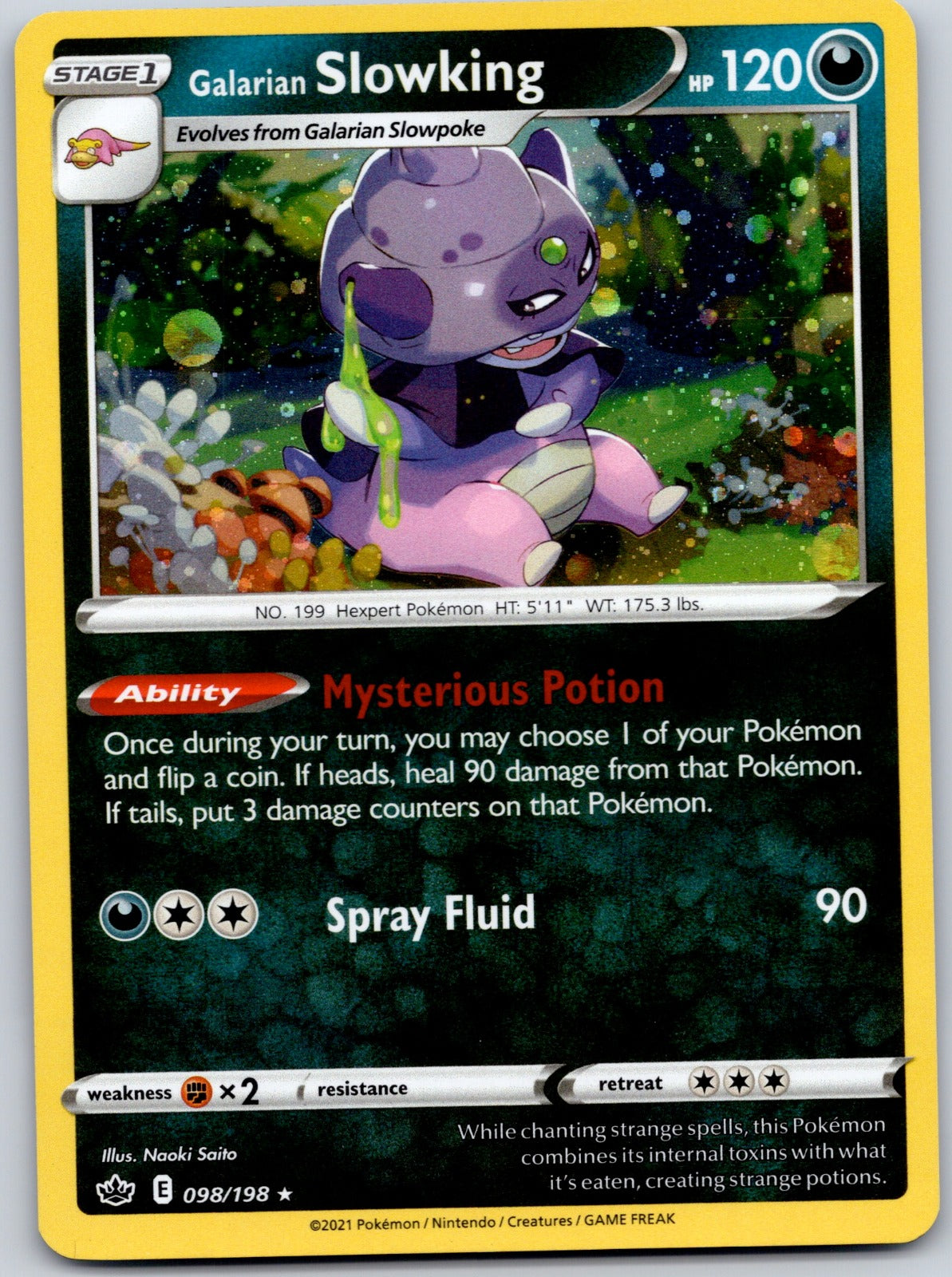 Galarian Slowking 098/198 SWSH06: Chilling Reign (Naoki Saito)
