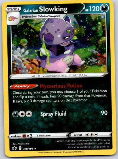Galarian Slowking 098/198 SWSH06: Chilling Reign (Naoki Saito)
