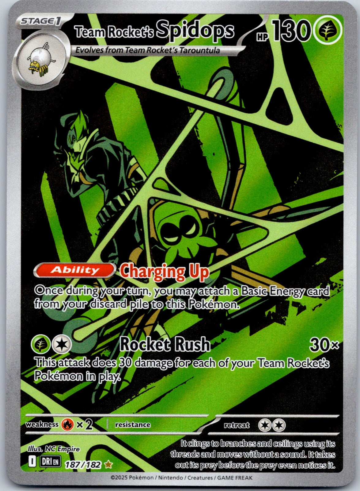 Team Rocket's Spidops 187/182 SV10: Destined Rivals (NC Empire)