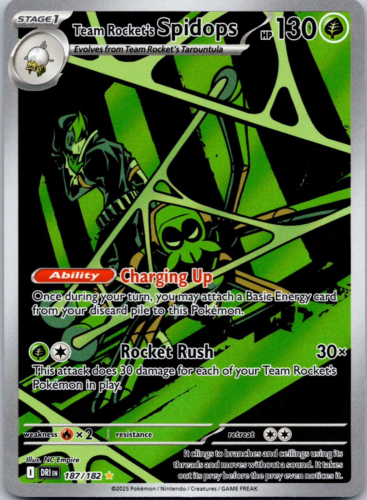 Team Rocket's Spidops 187/182 SV10: Destined Rivals (NC Empire)