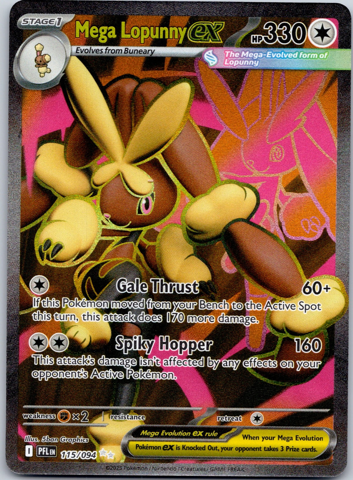 Mega Lopunny ex - 115/094 ME02: Phantasmal Flames (5ban Graphics)