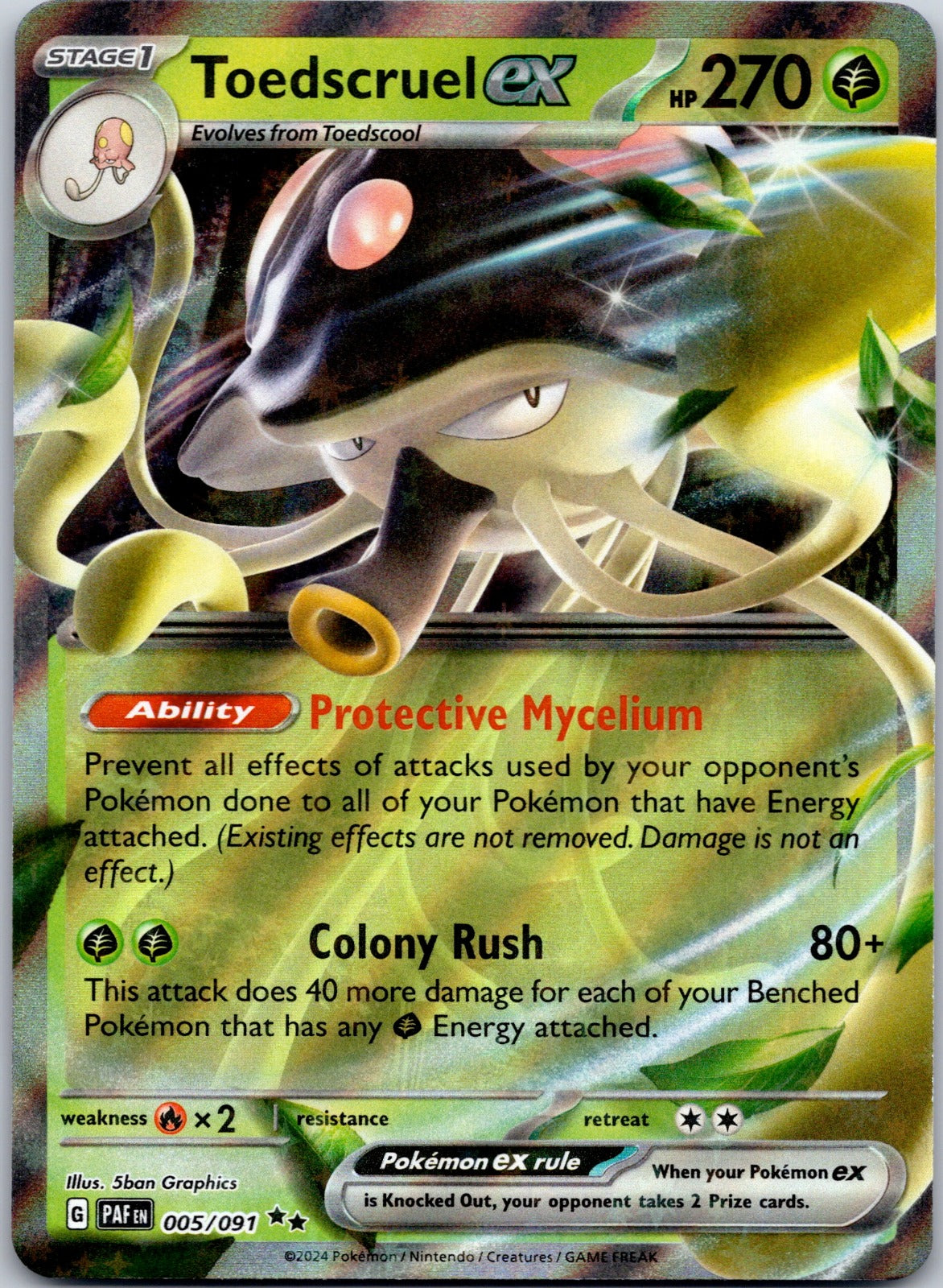 Toedscruel ex 005/091 SV: Paldean Fates (5ban Graphics)