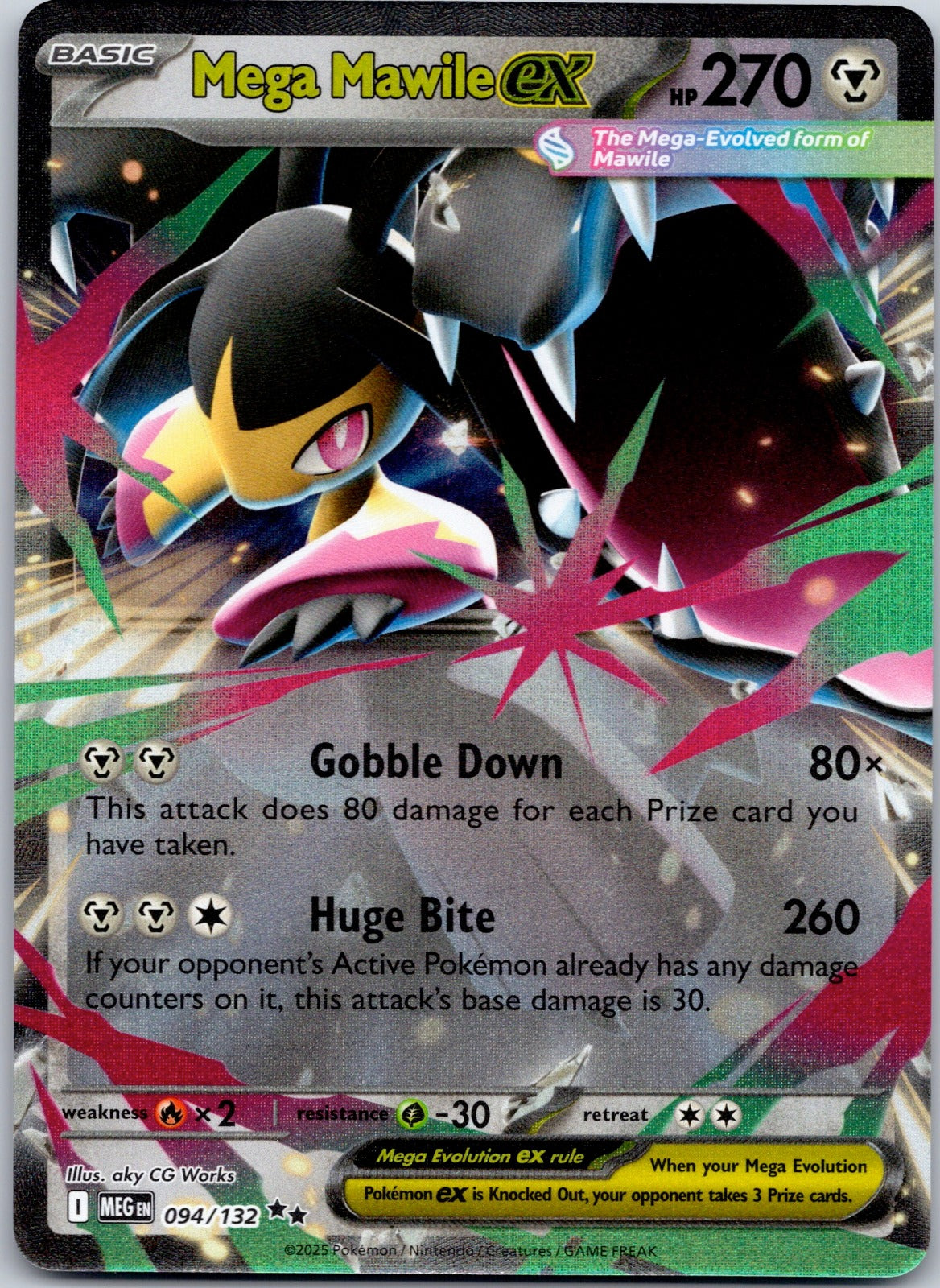 Mega Mawile ex 094/132 ME01: Mega Evolution (aky CG Works)