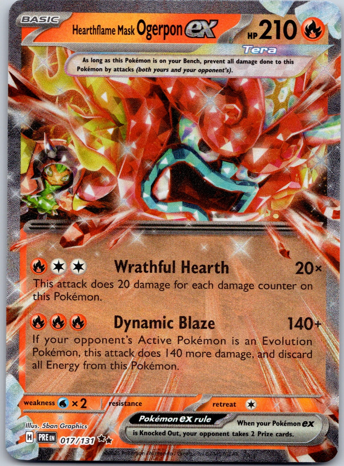 Hearthflame Mask Ogerpon ex 017/131 SV: Prismatic Evolutions (Yukihiro Tada)