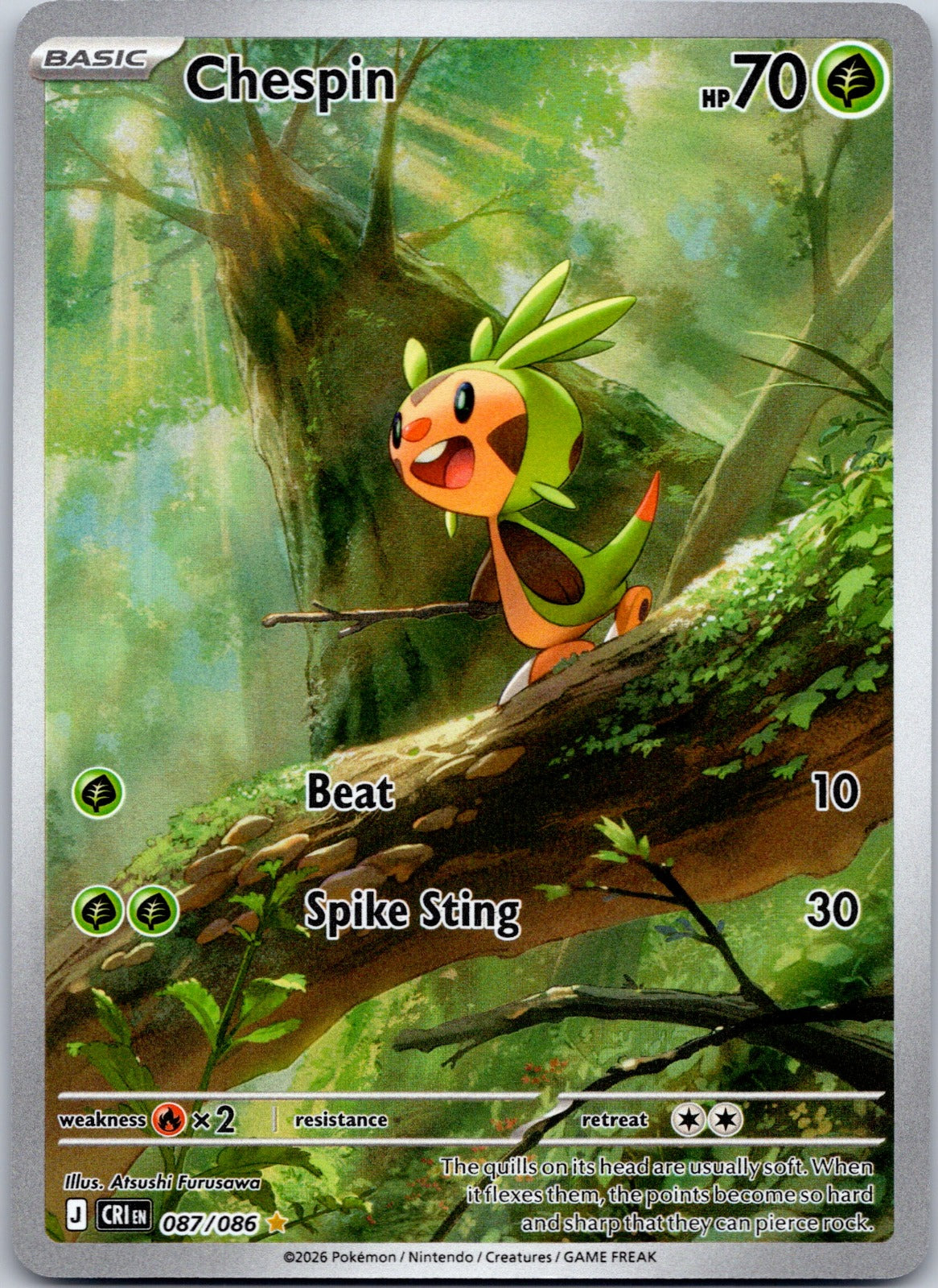 Chespin 087/086 ME04: Chaos Rising (Atsushi Furusawa)