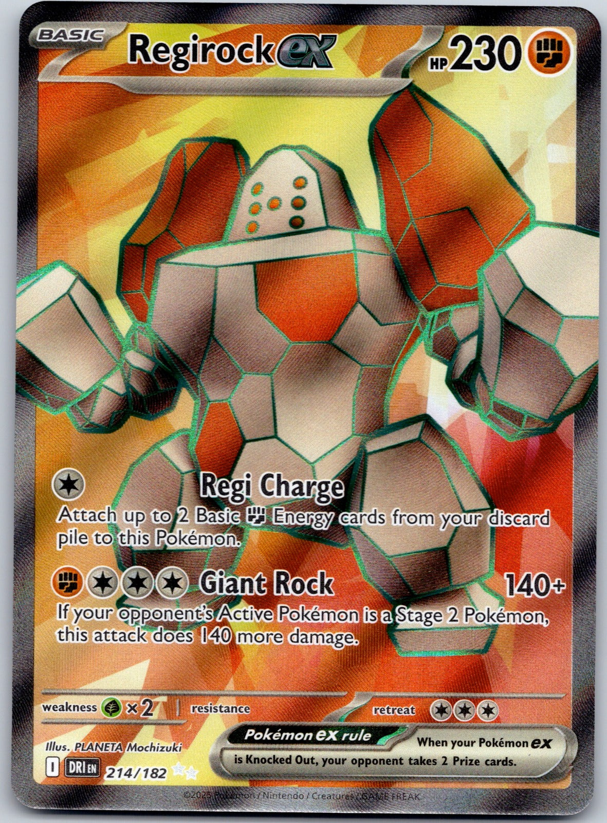 Regirock ex 214/182 SV10: Destined Rivals (PLANETA Mochizuki)