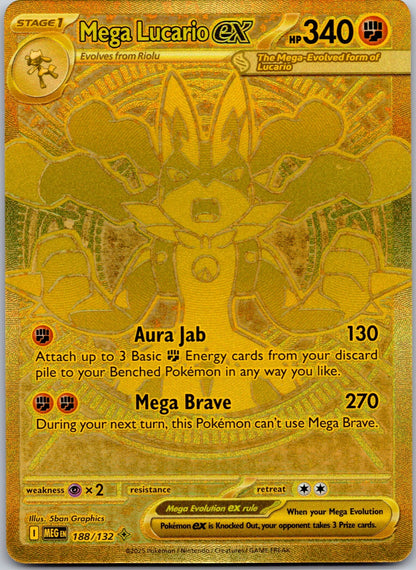 Mega Lucario ex 188/132 ME01: Mega Evolution (5ban Graphics)