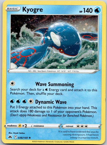 Kyogre 036/159 SWSH: Crown Zenith (Kouki Saitou)