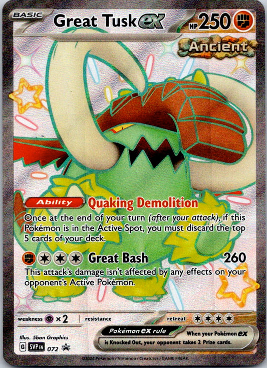 Great Tusk ex 072 SV: Scarlet & Violet Promo Cards (5ban Graphics)