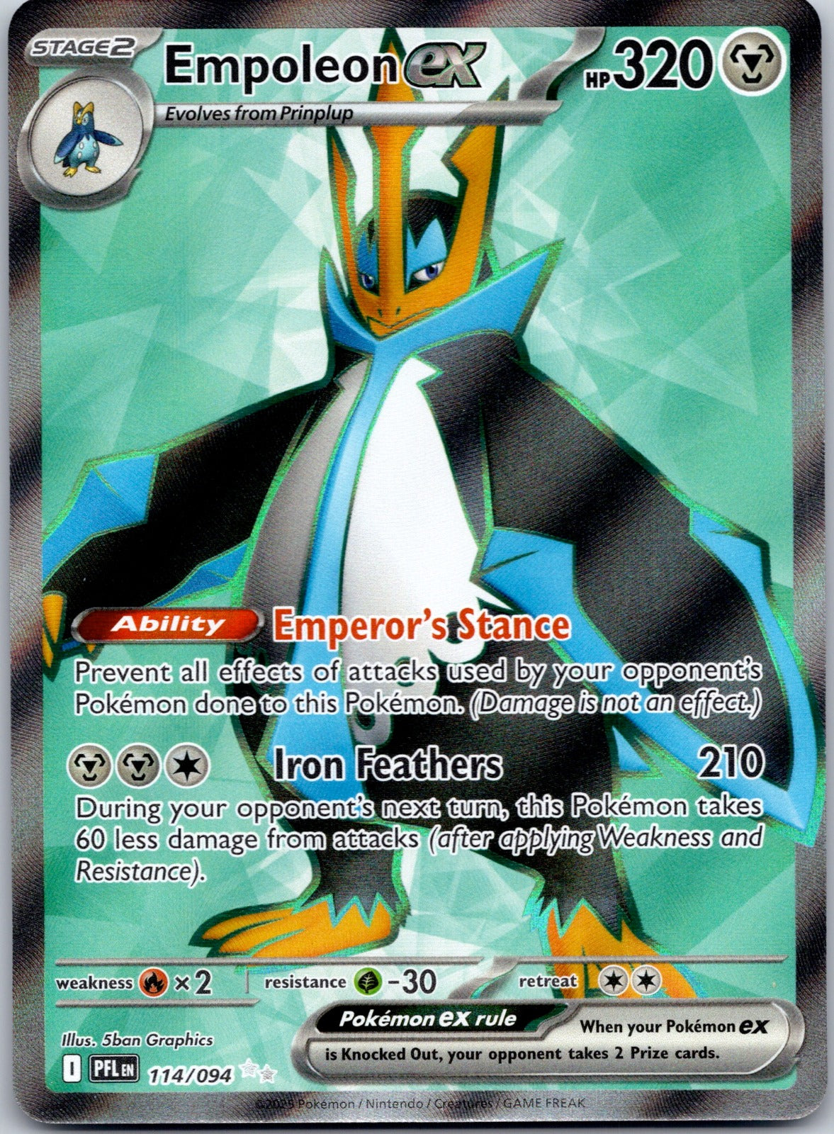 Empoleon ex 114/094 ME02: Phantasmal Flames (5ban Graphics)