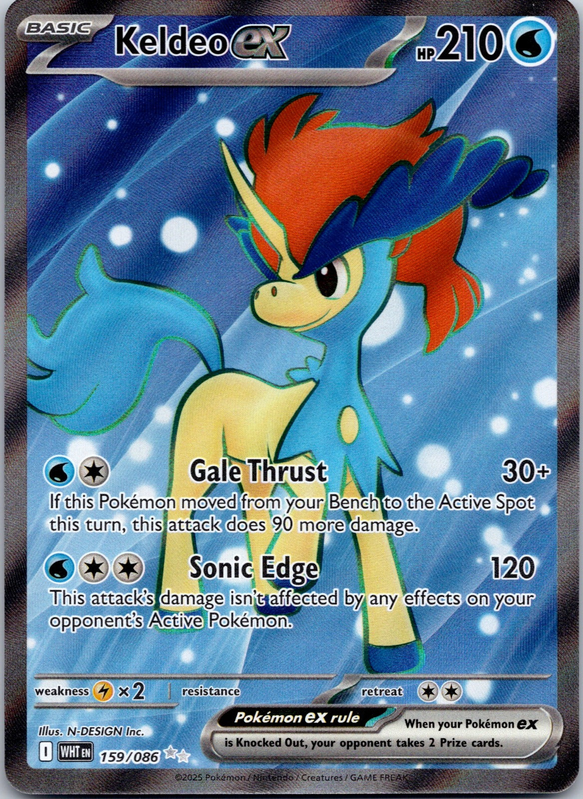 Keldeo ex 159/086 SV: White Flare (N-DESIGN Inc.)